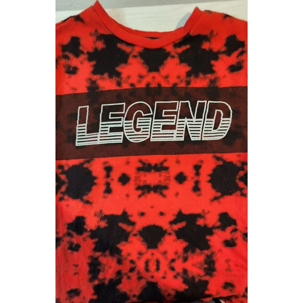 Mecca Shirt boys long sleeves Size 10 color Red and Black